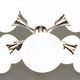 Sputnik chandelier with 12 frosted glass lights, Italy circa 1970.