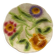 Antique slipware plate with 3 flowers
