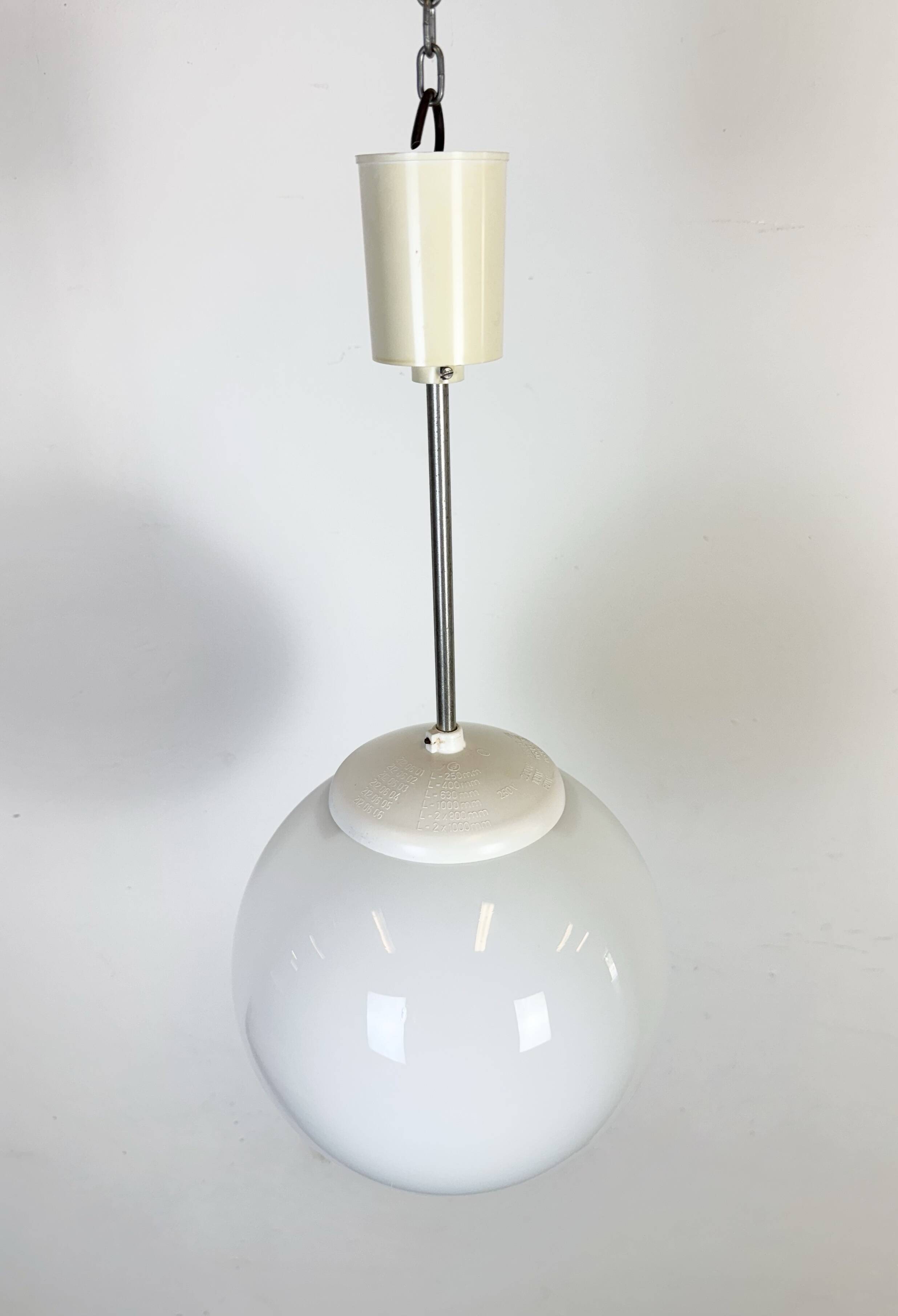Vintage Chandelier with Milk Glass from Elektrosvit, 1960s