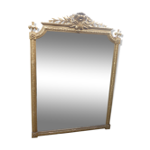 Miroir d époque XIXe en bois doré a la feuille d'or 140x195cm