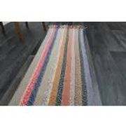 1970s Vintage Turkish Oushak Handmade Wool Cotton Beige Runner Rug 51x280