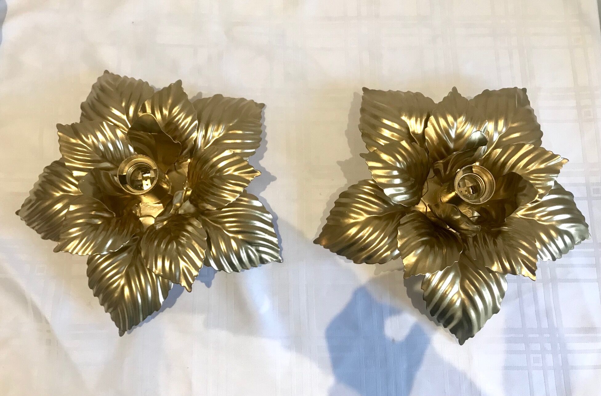 Pair of flower sconces
