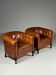Ensemble de 2 fauteuils club en peau de mouton