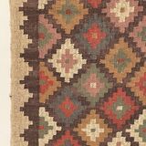 Tapis Kilim tissé à la main en jute et laine, côté de lit, décoration intérieure, hall d'entrée, balcon, TAPIS.