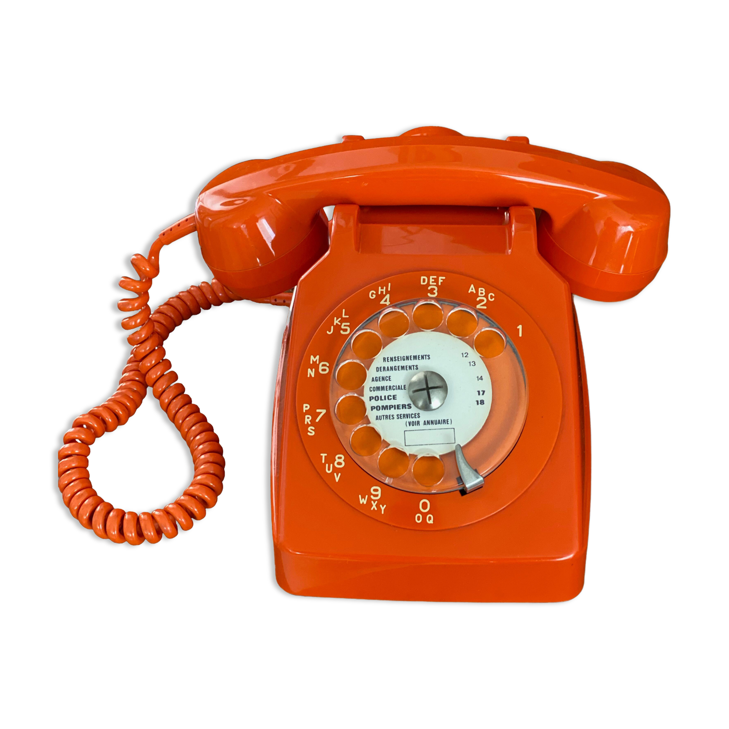 Vintage orange dial phone