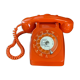 Vintage orange dial phone