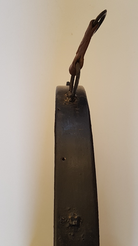 Round mirror wrought iron years 50 brutalist 50x50cm