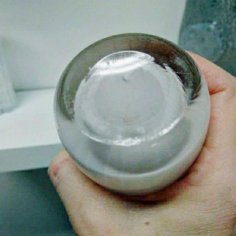 White vintage glass vase Ariel by Hermann Bongard, Norway 1956