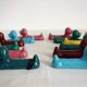 12 vintage Vallauris ceramic knife holders