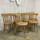 Série de 6 chaises bistrot en bois courbé