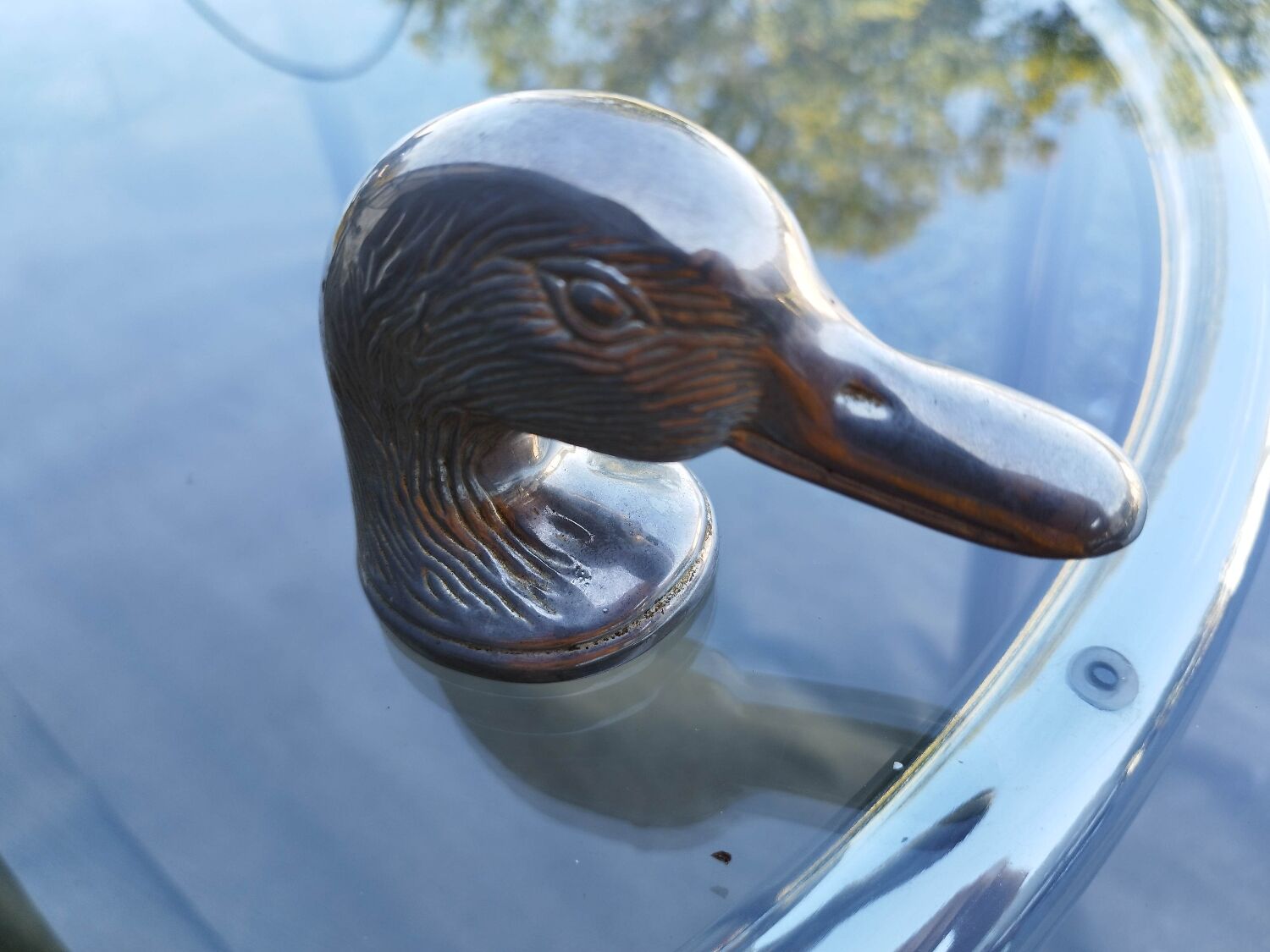 Silver metal duck head bottle opener