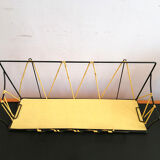 Etagère métal formica et scoubidou 1960