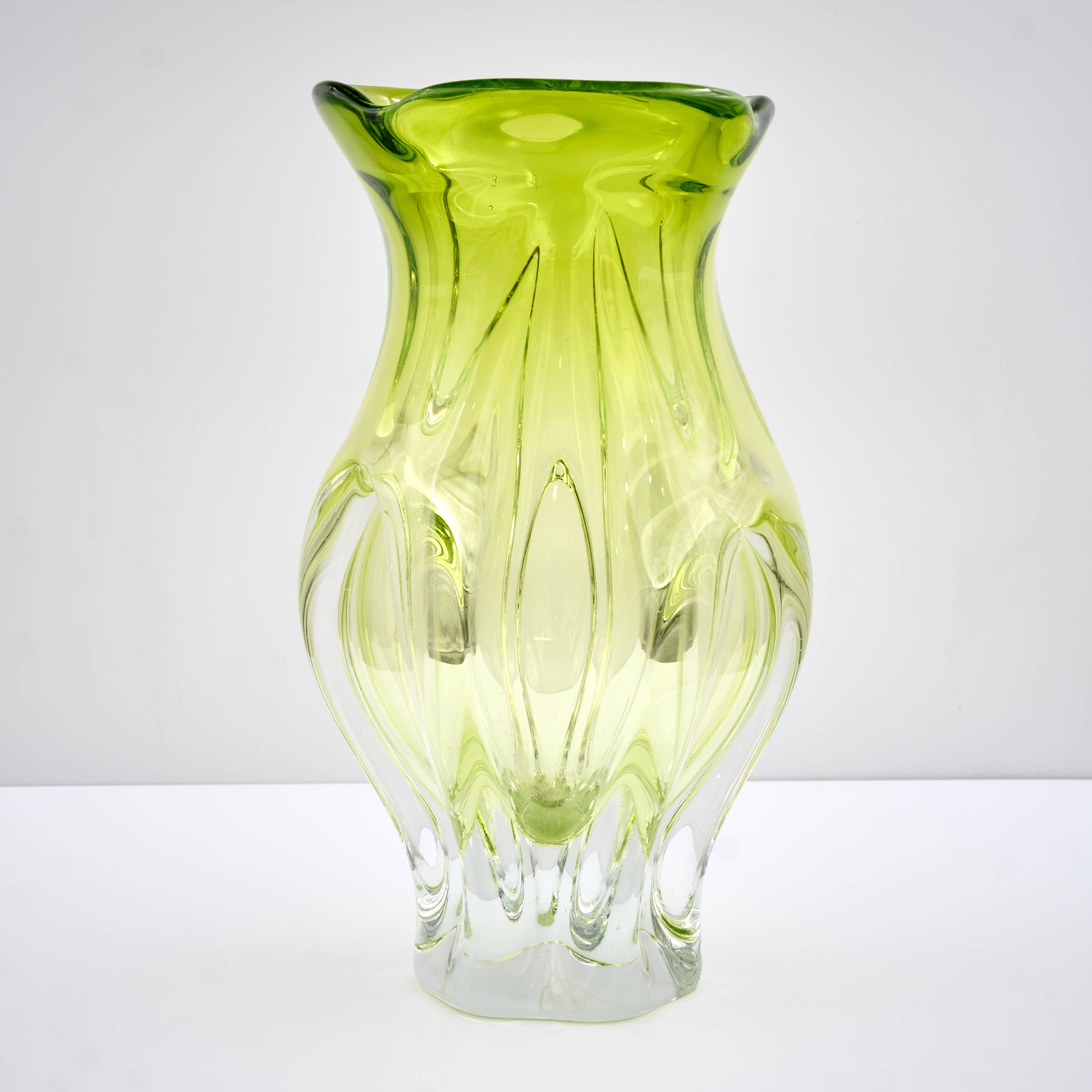 Vase en verre artistique vintage par Josef Hospodka, Tchécoslovaquie, années 1960.