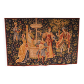 tapestry depicting a mille-feuille and a village festival "Concert"