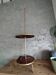 Vintage 70s floor lamp – Bottle rack & wooden coasters