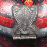 Wooden chapati box and fittings from India