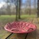 Vintage ceramic bowl from the 1950s, Vallauris style, light burgundy.