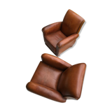Pair of club armchairs