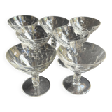 7 Baccarat Saint Hélier champagne glasses