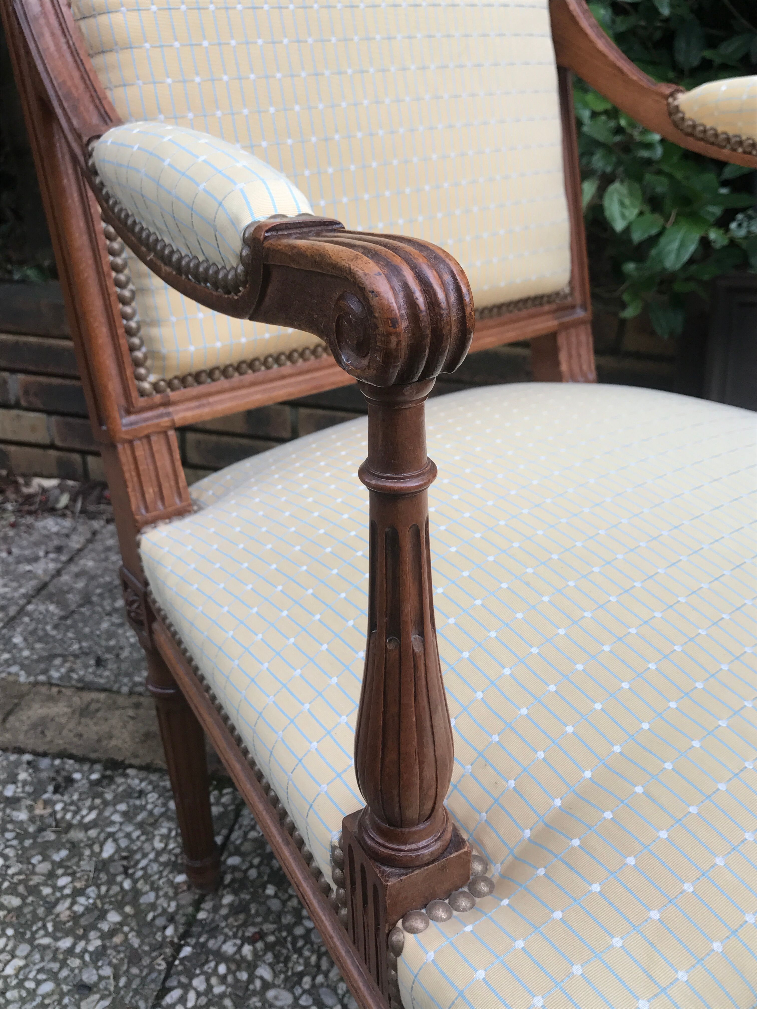 Pair of armchairs of style Louis XVI