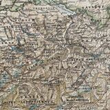 Lithograph engraving on Switzerland from 1897