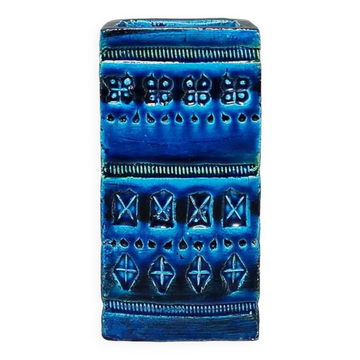 1960s Stunning Vase by Aldo Londi for Bitossi "Blue Rimini Collection"