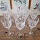 Chiseled wine glasses Cristal d'Arques Fontenay model (10 glasses)