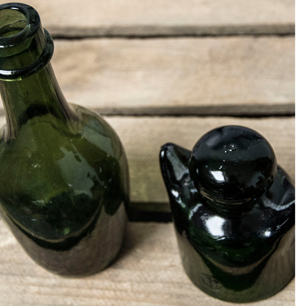 Martine duo green bottle glass insulator