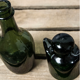 Duo Martine  isolateur verre bouteille verte