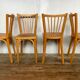 Set of 4 chairs Bistro Baumann wooden clear years 1950-1960