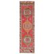 1970s Vintage Turkish Hand-Knotted Wool Cotton Pink Runner Rug
