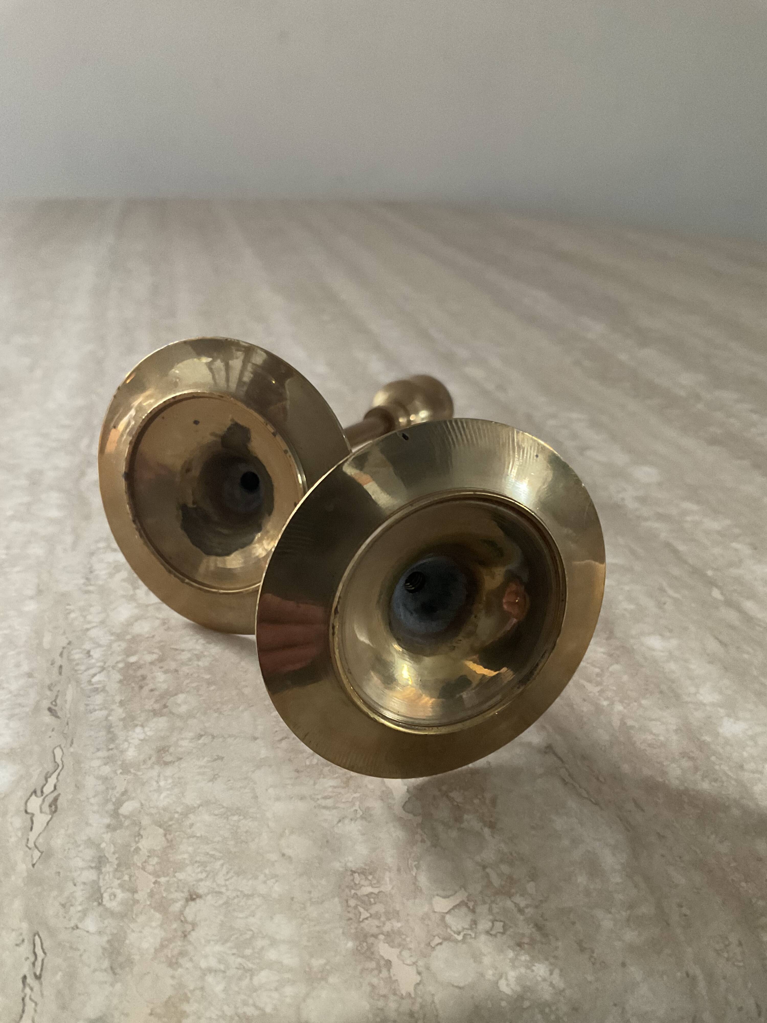 Pair of vintage brass candlesticks