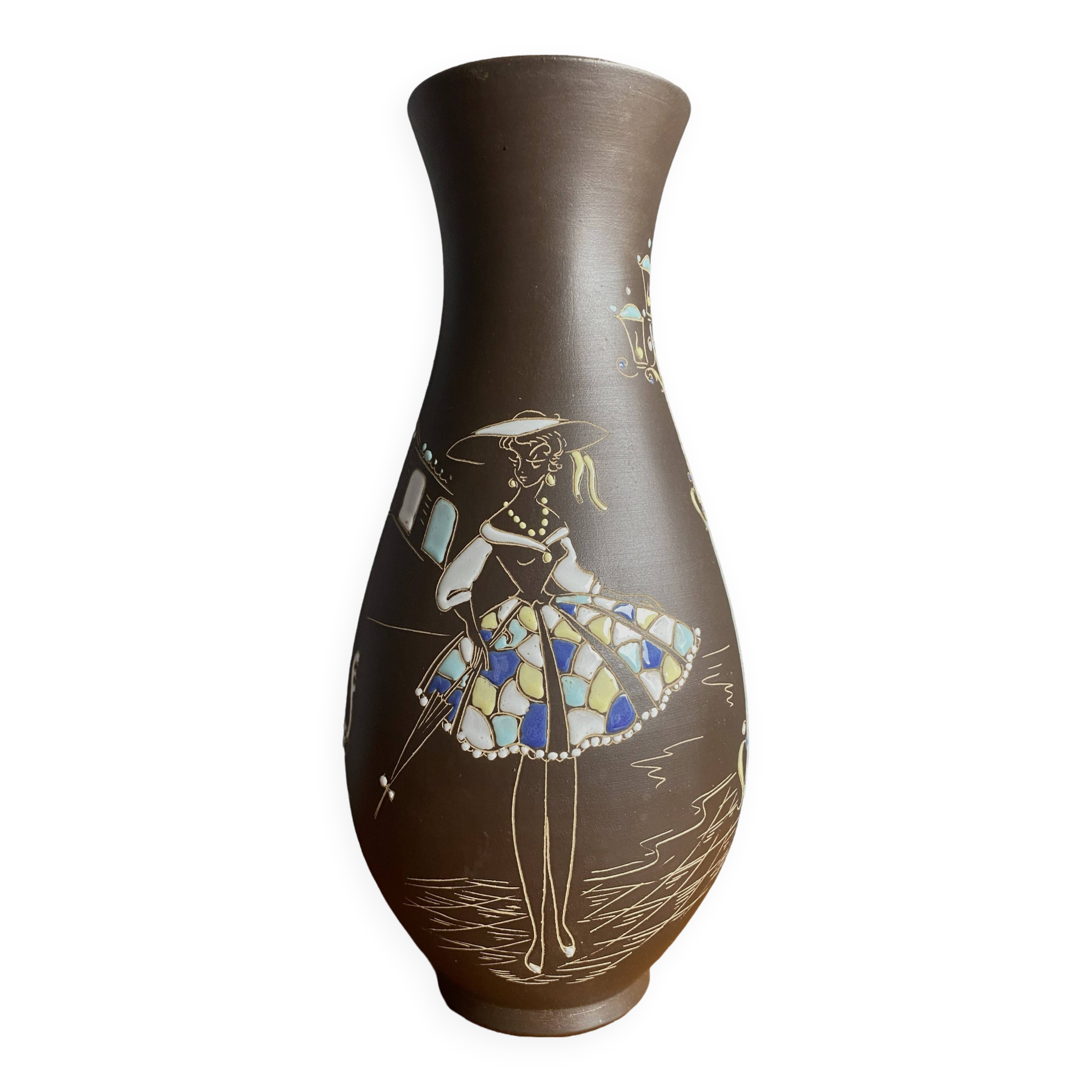 Höhr-grenzhause vase by  Marzi & Remy decor Venetië model 1019/35 1950s