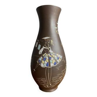 Höhr-grenzhause vase by  Marzi & Remy decor Venetië model 1019/35 1950s