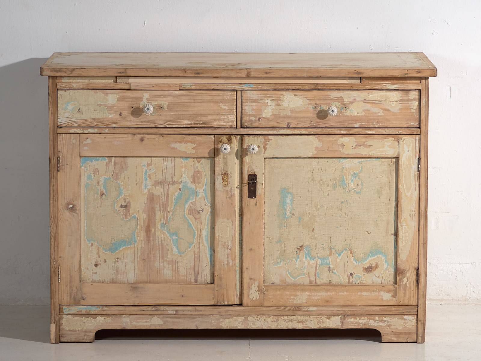 Antique chest of drawers with cream patina (circa 1920) #43