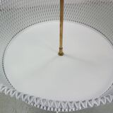 Vintage white metal and brass planter or basked, France 1960s