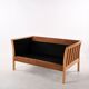 Scandinavian 2-seater leather sofa