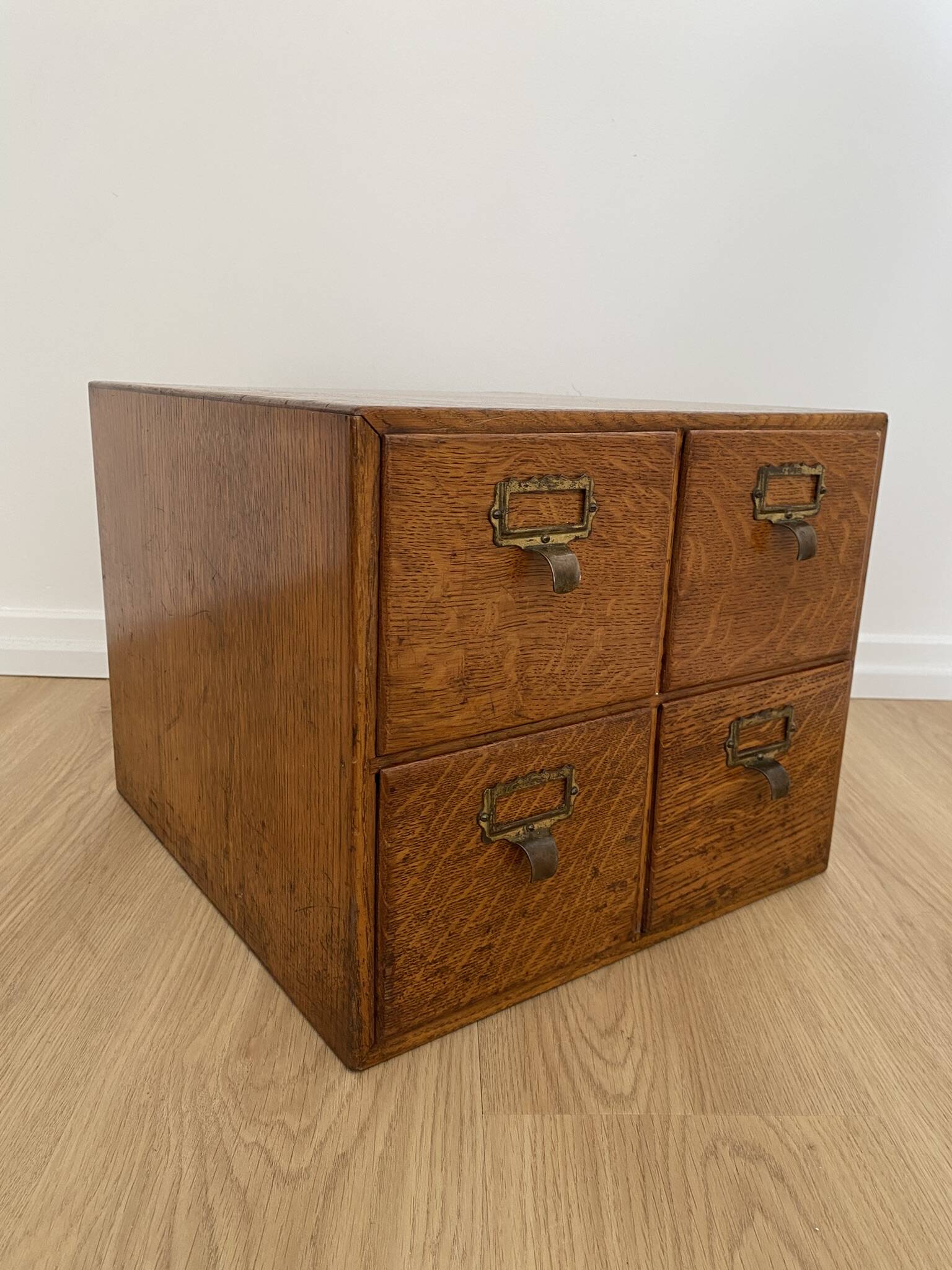 Vintage professional furniture, shannon unis france four-drawer filing cabinet for postcards