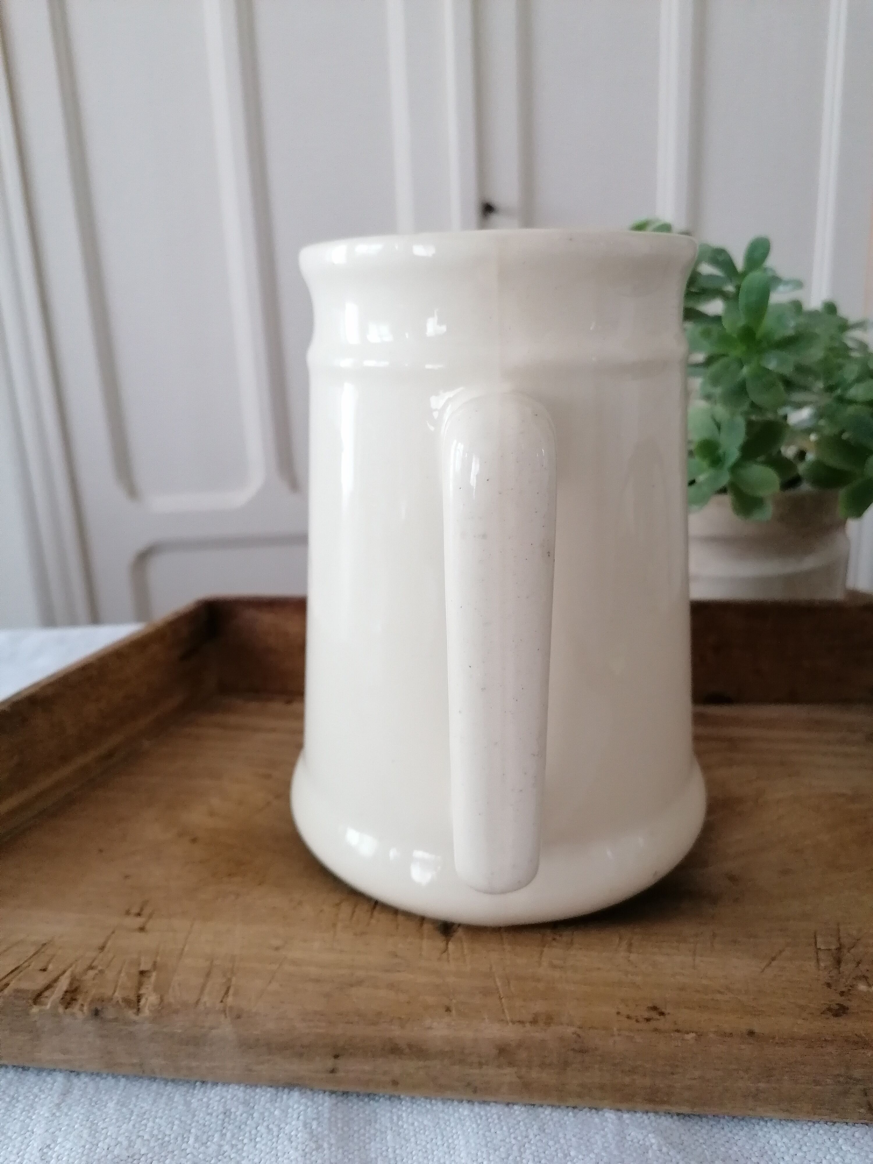 Digoin Sarreguemines earthenware pitcher