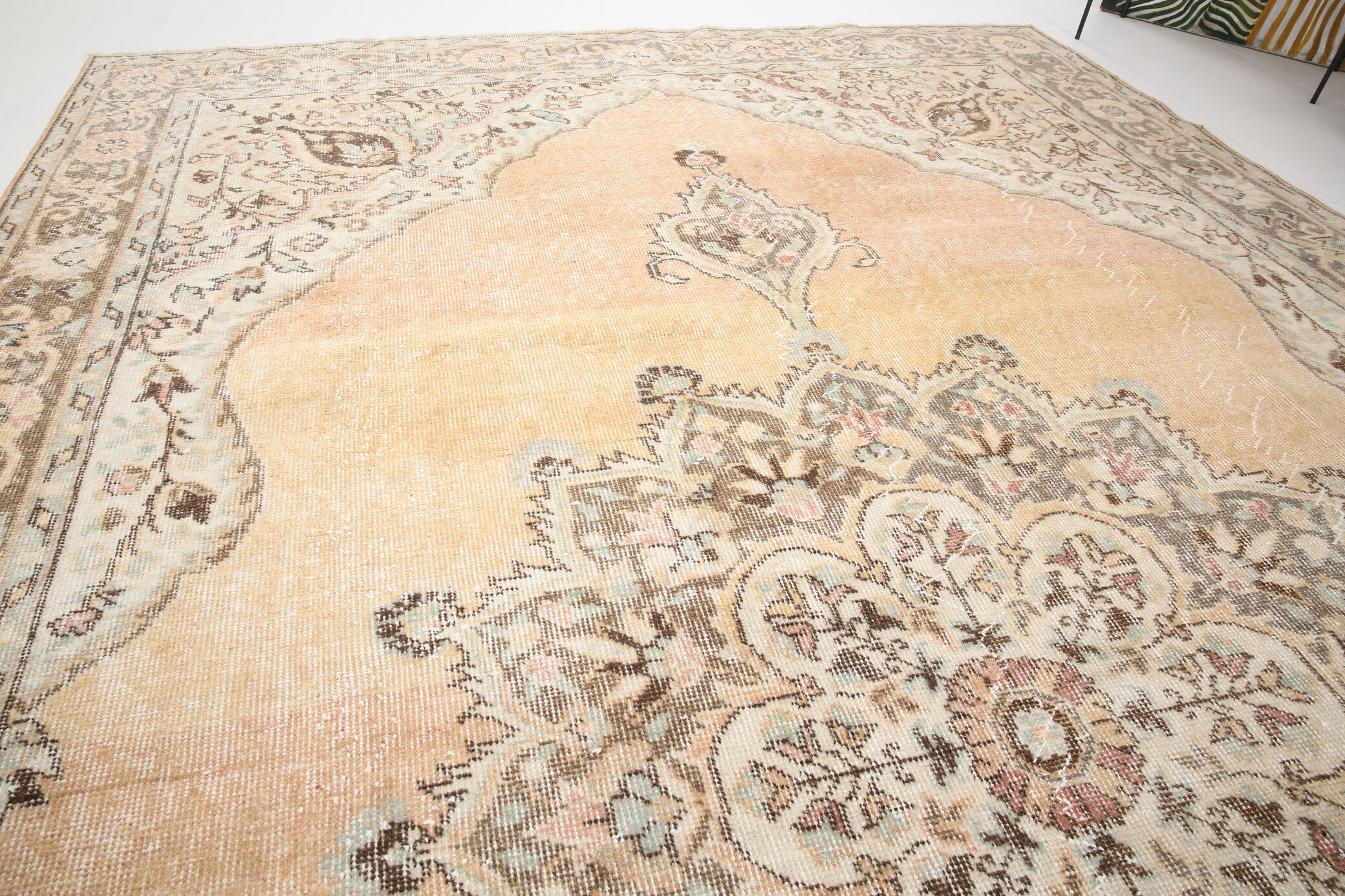 7x11 classic turkish vintage rug, vintage carpet rug 331x205cm