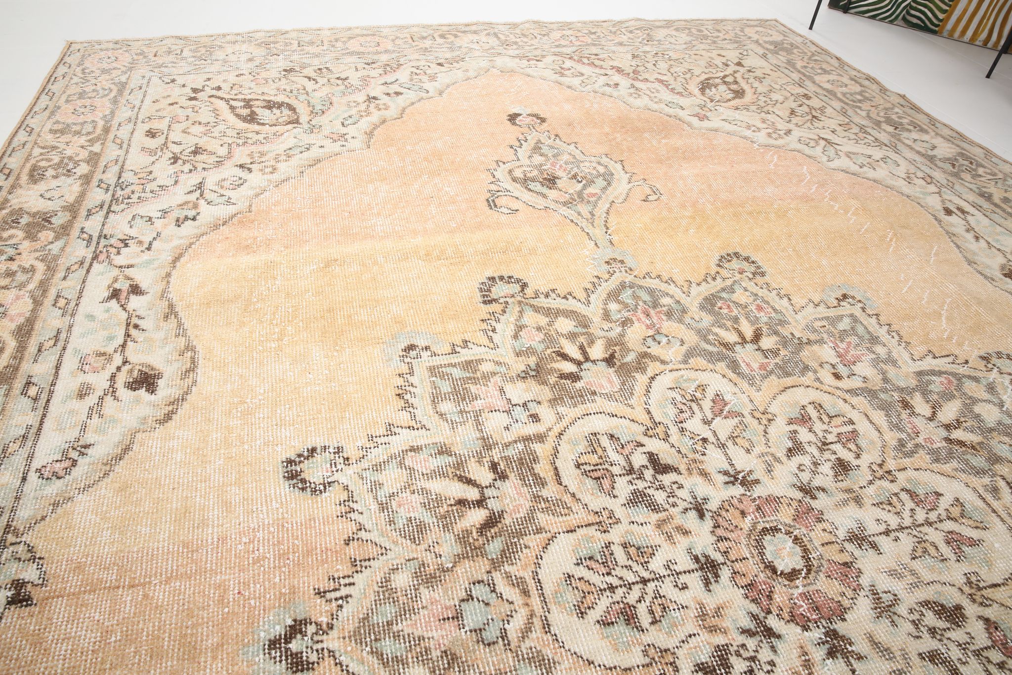 7x11 classic turkish vintage rug, vintage carpet rug 331x205cm