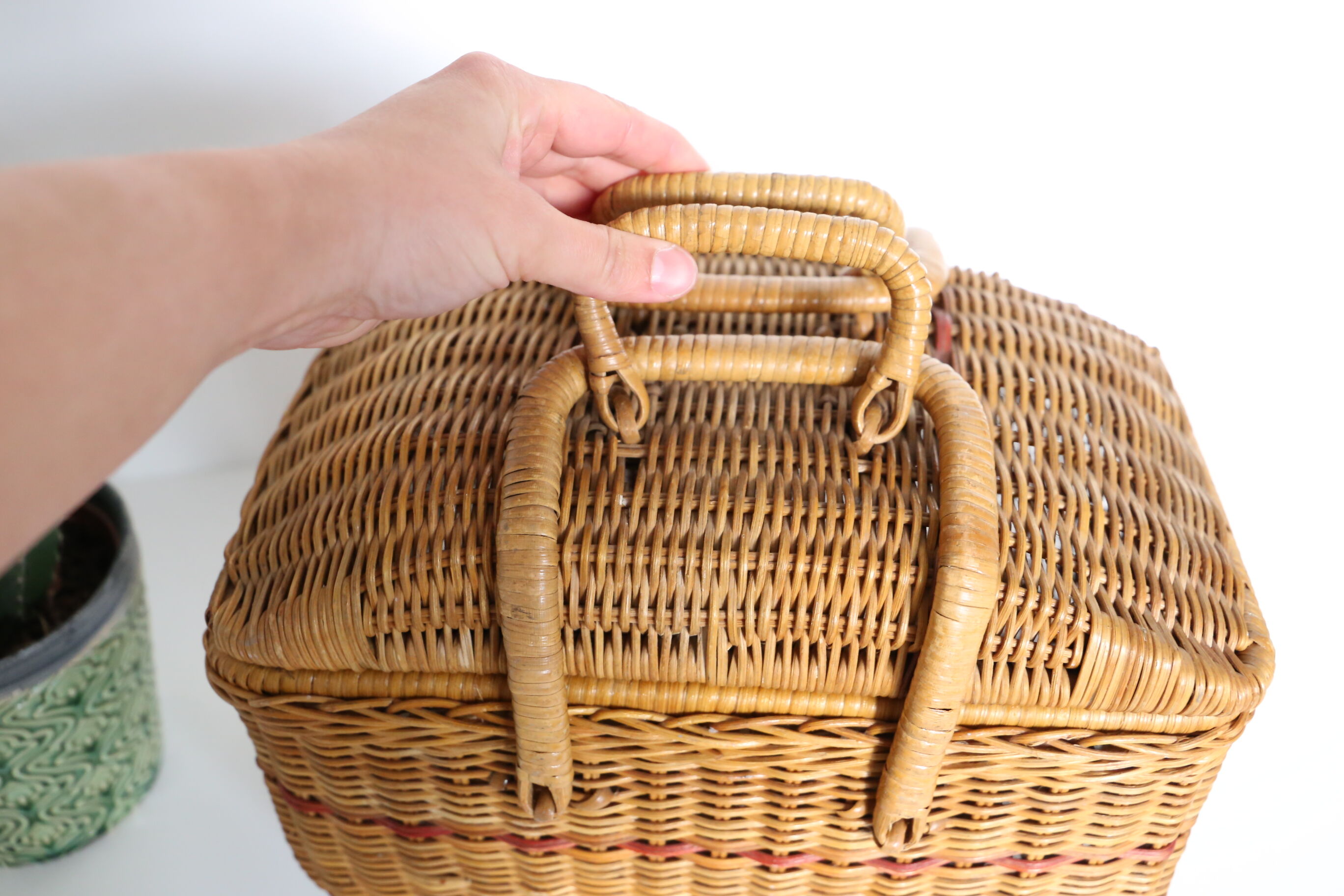 Wicker basket, picnic basket