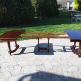 Solid mahogany extendable table