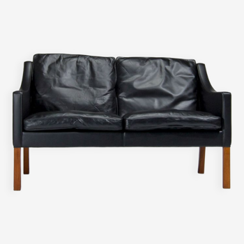 Mid Century Leather Sofa By Borge Mogensen 2208, Danish Design 1960’s