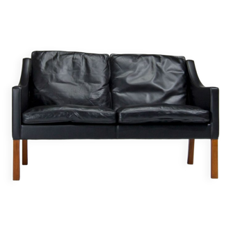 Canapé en cuir Mid Century par Borge Mogensen 2208, design danois des années 1960