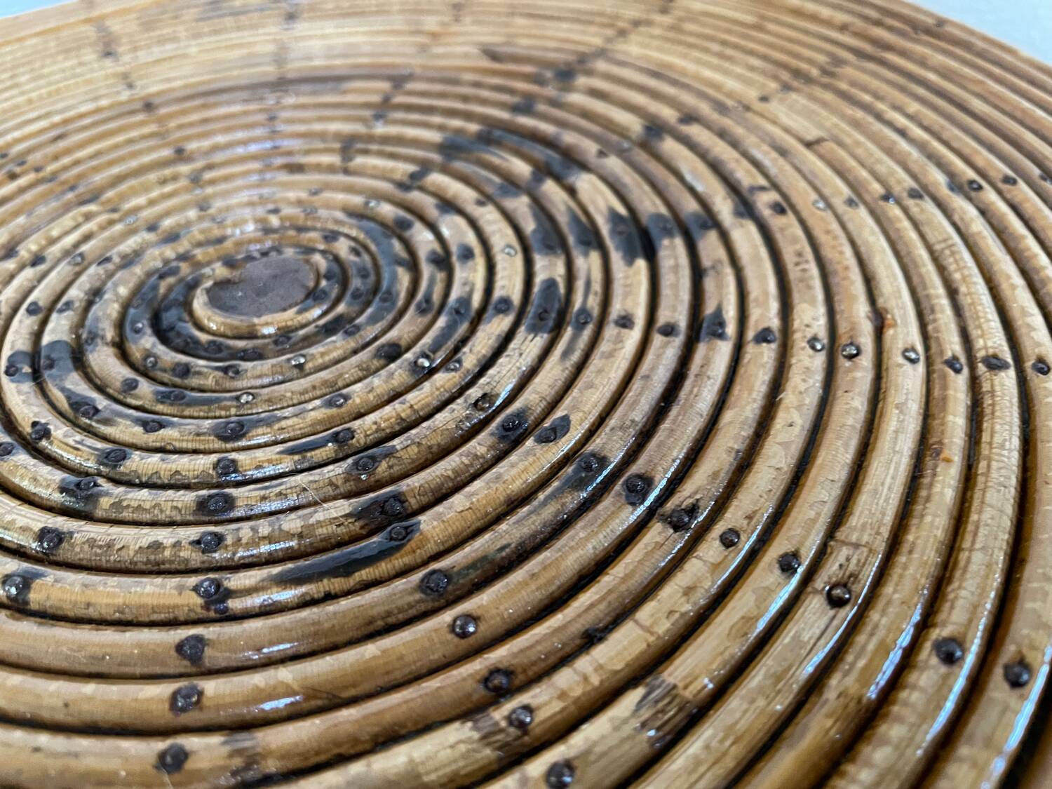 Vintage rattan stools