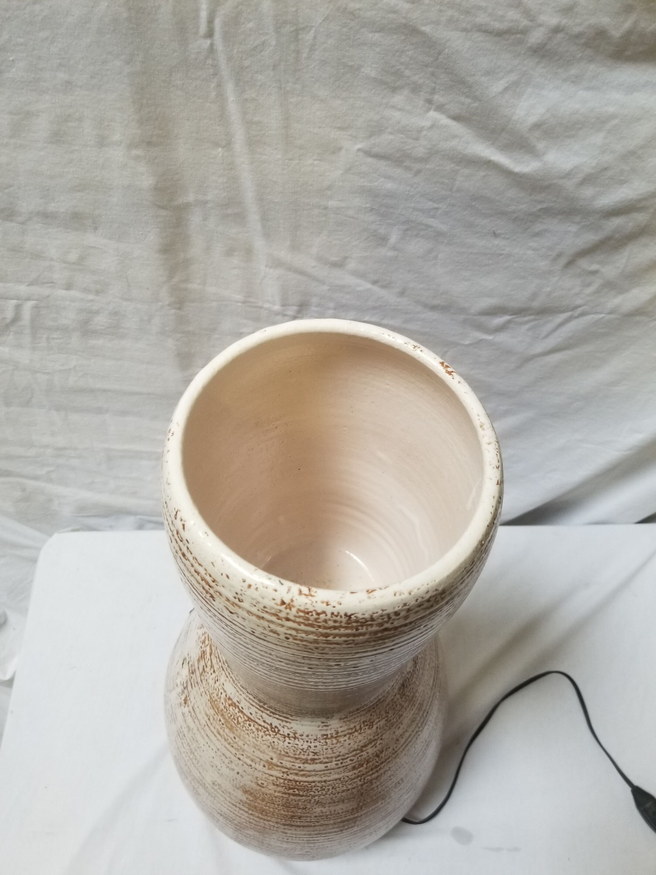 Vintage vase lamp in Accolay ceramic signed Armel - 60s/70s