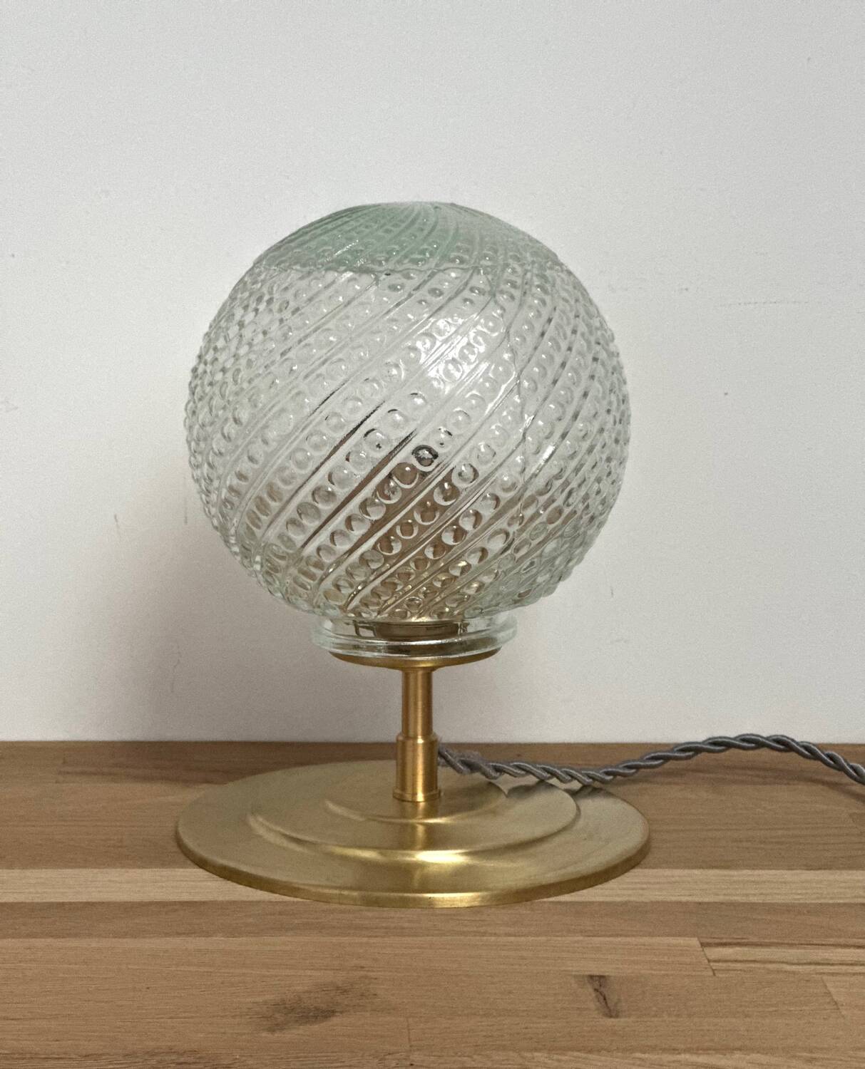 Vintage glass table lamp