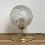 Lampe en verre à poser vintage