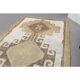 1970s Turkish Hand-Knotted Wool Cotton White Runner Rug 92x322